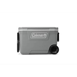lot 12225 image: Coleman 316 62qt Wheeled Cooler - Rock Gray