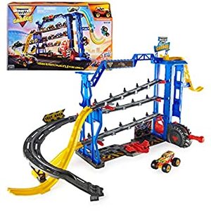 lot 12685 image: Monster Jam Garage Playset and Storage with Exclusive Grave Digger Monster Truck, Lights and Sounds, Kids Toys for Boys and Girls Ages 3 and up (B09NJQCPCW)