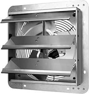 lot 3216 image: iPower Exhaust Mounted, Automatic Shutters, Through The Wall for Household, Industrial Ventilation Fan, 12 Inch, Silver HIFANXEXHAUST12THEMOT FLAPS DO NOT CONNECT COMPLETELY