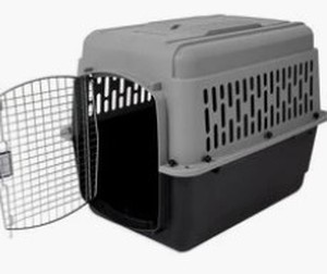 lot 3706 image: Dog Kennel Grey 4PC&nbsp(stock photo approximate - size unknown)