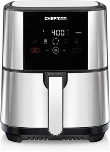 lot 3712 image: Chefman TurboFry Touch Air Fryer Silver