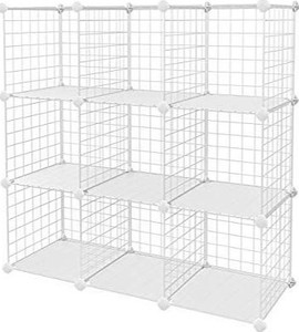 lot 12204 image: White Metal Wire Cube Rack&nbsp(stock photo approximate - may be missing connectors)