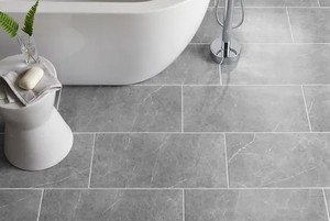 lot 12236 image: MSI Exeter 12 in. x 24 in. Matte Porcelain Stone Look Floor and Wall Tile (14 sq. ft.Case)