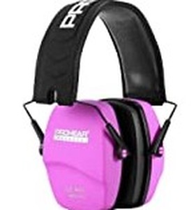 lot 12193 image: PROHEAR 016 Ear Protection Safety Earmuffs for Shooting, NRR 26dB Noise Reduction Slim Passive Hearing Protector, (Pink)
