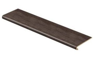 lot 1921 image: Cap A Tread Dark OakArezzo Dark 47 in. Length x 12-18 in. Wide x 1-1116 in. Height Vinyl Overlay to Cover Stairs 1 in. Thick