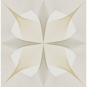 lot 2383 image: NuWallpaper White & Gold Inuition Peel & Stick Wallpaper 20.5x18ft