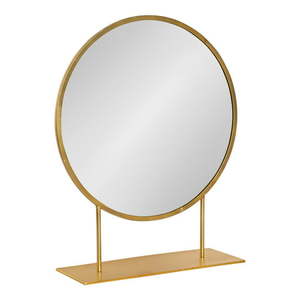 lot 2385 image: Kate and Laurel Rouen Round Metal Table Mirror - 18 x 22