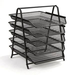 lot 2398 image: Mind Reader Desk Organizer with 5 Sliding Trays for Letters, Documents, Mail, Files, Paper