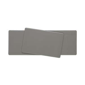 lot 2409 image: Anti-Fatigue Kitchen Mat Set Gray Playa Basketweave by Chef Gear 17.5 in. x 48 in.  17.5 in. x 28 in.
