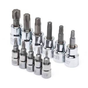 lot 3615 image: Husky 14 and 38 in. Drive Torx Bit Socket Set (11-Piece)