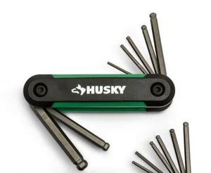 lot 3623 image: Husky SAEMM Folding Ball-End Hex Key Set
