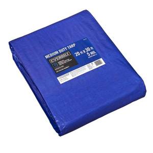 lot 3634 image: Everbilt 20 ft. x 30 ft. Blue Medium Duty Tarp