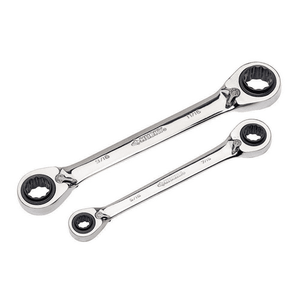 lot 3640 image: Husky SAE Quad Drive Ratcheting Wrench Set (2-Piece)