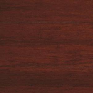 lot 7082 image: Home Decorators Collection Strand Woven Mahogany 38 in. T x 5-18 in. W x 72 in. L Engineered Click Bamboo Flooring, Brown