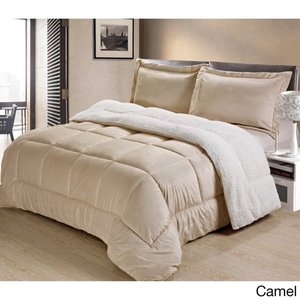 lot 1887 image: Copper Grove Pontica Faux Suede 3-piece Comforter Full Set- Retail$79.98