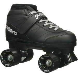 lot 1914 image: Epic Super Nitro Black Quad Speed Roller Skates Kids 8