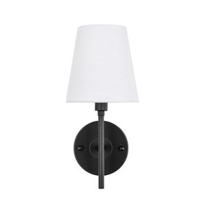 lot 2359 image: Carlton 1-light White Shade Wall Sconce