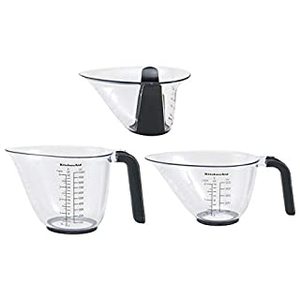 lot 2361 image: KitchenAid Gourmet 3-pc Measuring Jugs, Black - 3 piece