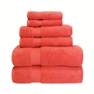 lot 2366 image: Impressions Rosaline Zero-Twist Cotton 6-piece Towel Set