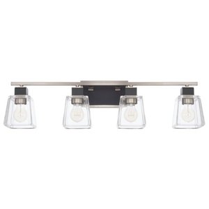 lot 2369 image: Capital Lighting 125241-445 Tux 4 Light 32 Wide Bathroom Vanity Light - Black