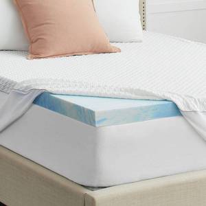 lot 3250 image: 3 SealyChill Gel Memory Foam Mattress Topper with Cover QUEEN - Retail$179.99