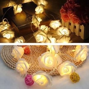 lot 3262 image: 20 LED Rose Flower LED String Light