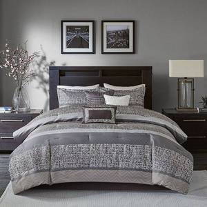 lot 3289 image: Madison Park Rhapsody Jacquard 7-Pc. Comforter Set, California King Bedding