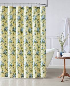 lot 3291 image: Laura Ashley Cassidy Cotton Yellow Shower Curtain