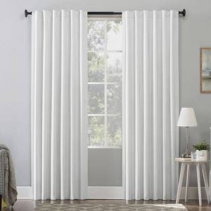 lot 3294 image: Sun Zero Amherst Velvet Noise Reducing Thermal Extreme Total Blackout Back Tab Curtain Panel, Single Panel 2 Pack