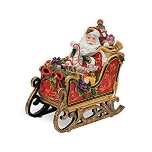 lot 3503 image: Fitz and Floyd Regal Holiday Musical Santa In Sleigh