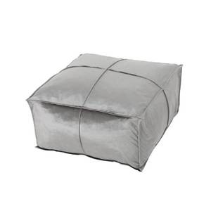 lot 3785 image: Grey Large Nakisha Velvet Square Bean Bag Ottoman by Christopher Knight Home Retail $85.49