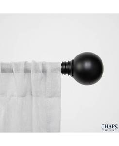 lot 7072 image: Chaps Home Ball 34 Diameter Window Curtain Rod and Finial Set