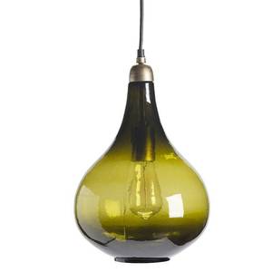 lot 12611 image: Mallorie Green Glass Pendant Light - 9.5 x 9.5 x 15.25- Retail$105.99