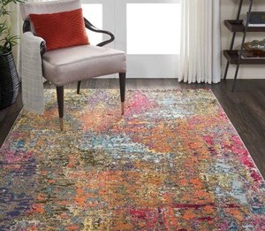 lot 1920 image: Unique Loom Casablanca Collection Multi Color Rug, 7 x 10