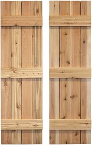 lot 3292 image: Dogberry Window Shutter 2 Wooden 14X48