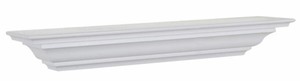 lot 12517 image: Wooden White Floating Shelf, 48x5x4