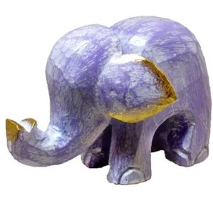 lot 1903 image: Colorful Standing Elephant Statue