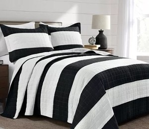 lot 3500 image: Lush Decor Stripe 3-piece Quilt Set, New Berlin Stripe, FullQueen - Retail$101.49