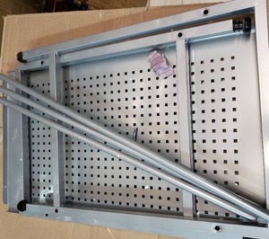lot 3538 image: Perforated Metal Folding Table for Garage or Computer 23x13