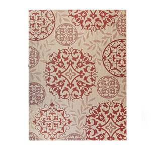 lot 3543 image: Gertmenian Paseo Emilia Indoor Outdoor Rug, Red, 6X9 Ft