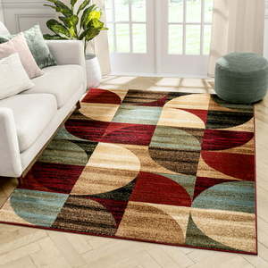 lot 7093 image: Well Woven Barclay Geometric Abstract Area Rugs Multi-color 311 X 53