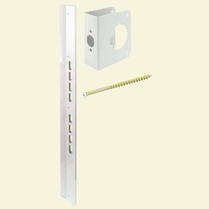 lot 12612 image: Mega-Jamb Reinforcing Kit for 2-38 in. Backset For 1-34 in. Doors Steel White