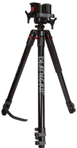 lot 3649 image: DeathGrip Aluminum Shooting Tripod with Durable Aluminum Frame for Hunting, Shooting, Outdoors