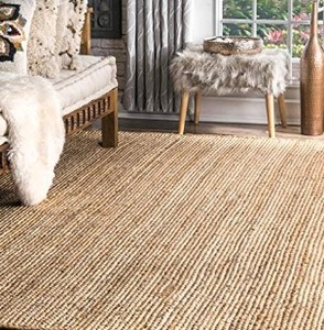 lot 7094 image: NuLOOM Hand Braided Rug Natural Color 4 X 6