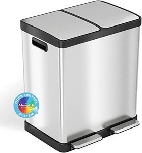 lot 7096 image: SoftStep 16 Gallon Dual-Compartment RecyclerTrash Can