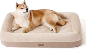 lot 12008 image: Lesure Beige Dog Bed, 33 x 21