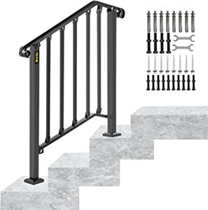 lot 12526 image: Vevor Handrail Picket #2 2 To 3 Step Matte Black Stair Rail