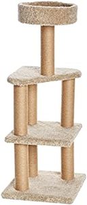 lot 3996 image: Amazon Basics Cat Tree Indoor Climbing Activity Cat Tower with Scratching Posts, Large, 17.7 x 45.9 Inches, Beige (B06X6J3L65)