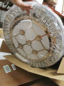 lot 1005 image: ZYCYUGHT Crystal LED Flush Mount Ceiling Light