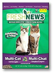 lot 1077 image: Fresh News Recycled Paper Crumble Multi-Cat Litter 14 Pounds (B01HM7P1BQ)